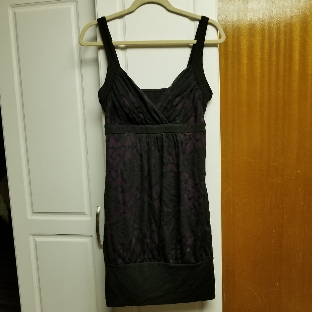 🍁🌺Le Chateau vintage Y2K tank/romper dress with lace detailing and built i…